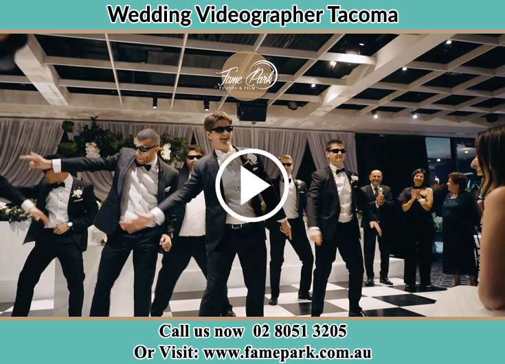 The Groom and his groomsmen dancing for the Bride Tacoma NSW 2259